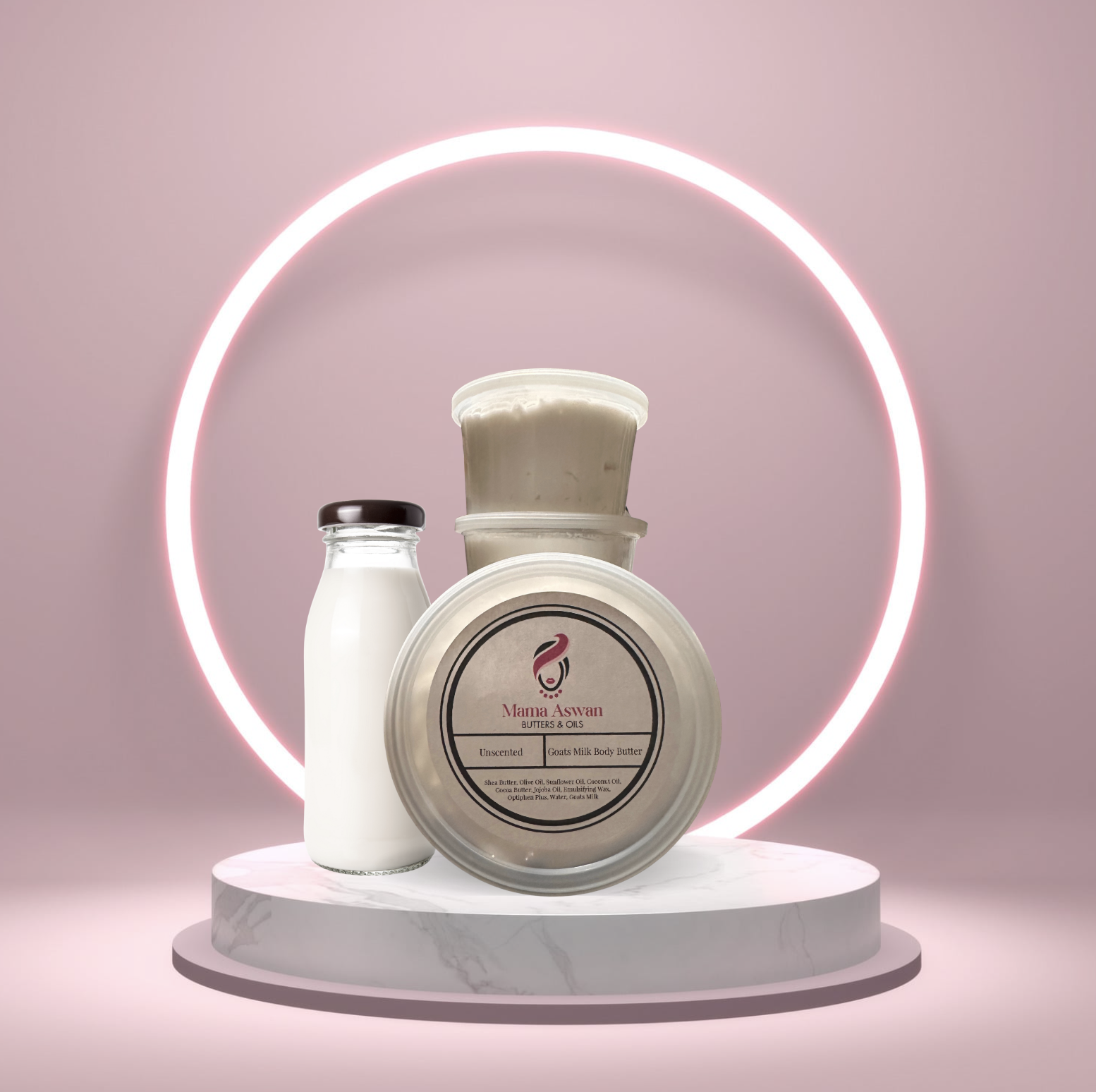 Unscented Goat’s Milk Body Butter 16 oz - Rich, Fragrance-Free Moisture for Dry Skin