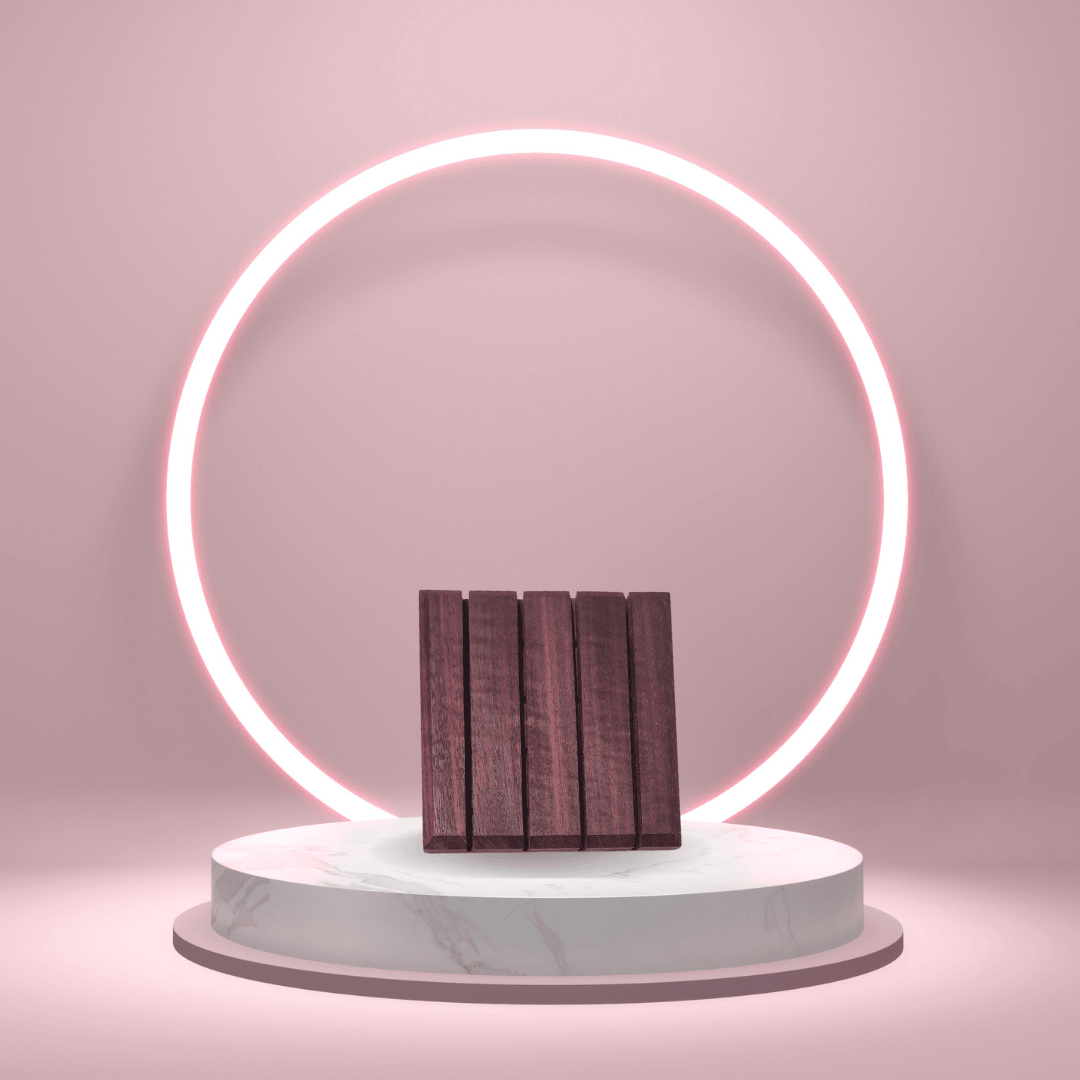 Beveled Edge Purple Heart Wood Soap Dish