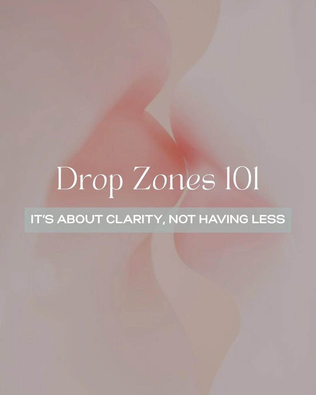 If clutter keeps collecting in the same places, it&rsquo;s not random: it&rsquo;s INFORMATION! 

Those surfaces are showing you where decisions are unclear and systems haven&rsquo;t been defined yet for your home..

But, drop zones are just one piece