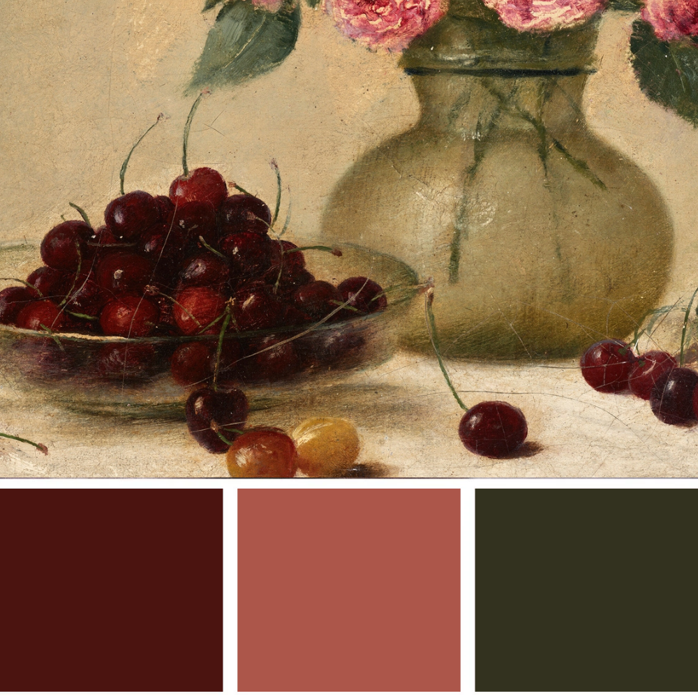 Painting of cherries.