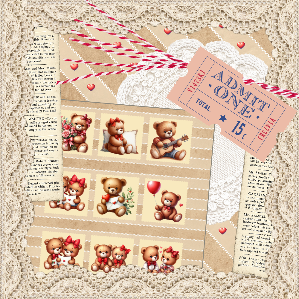 Love-ly bears paper &amp; more Freebies