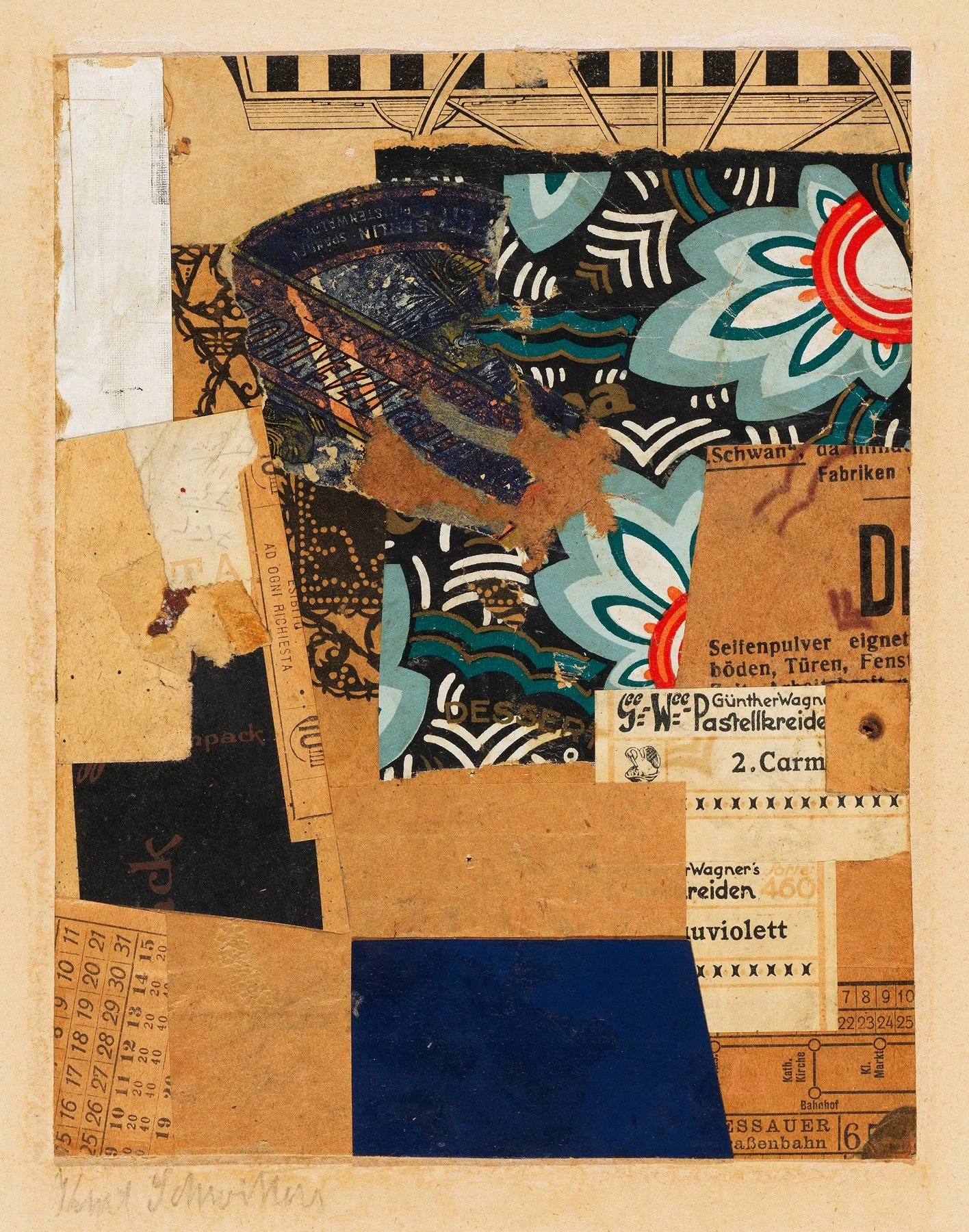 Collage Art by Kurt Schwitters