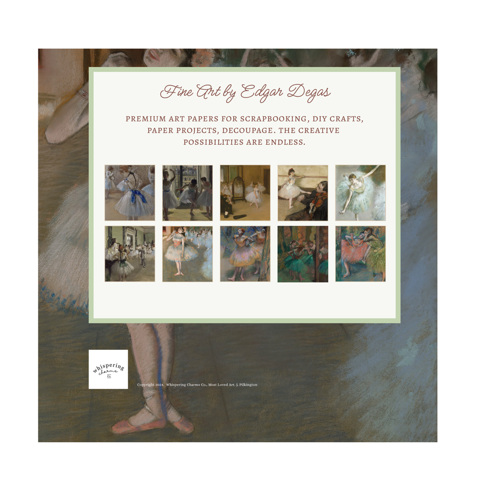 Degas Dancers Craft Paper Book — Whispering Charms Co.