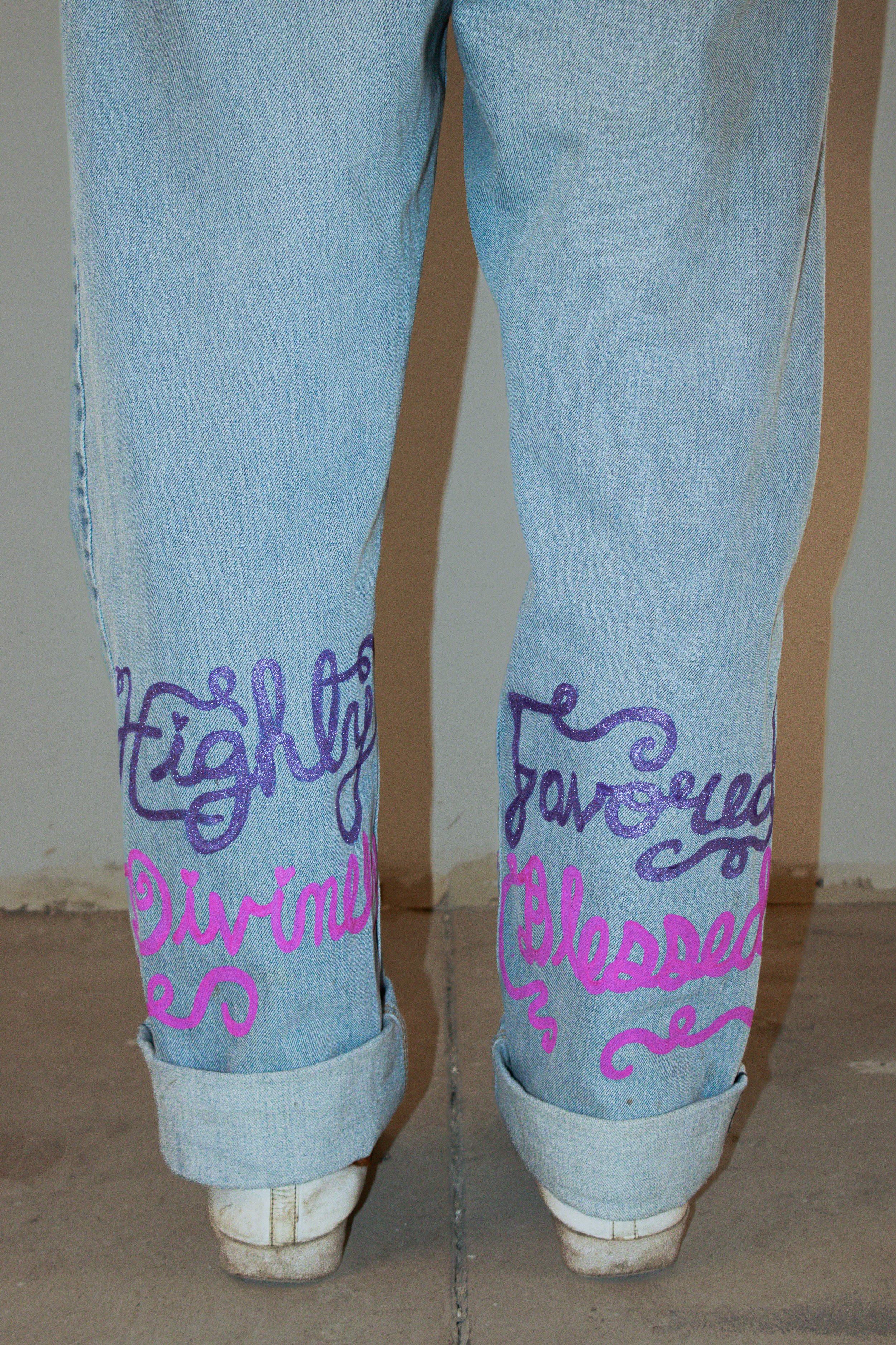 Highly Favored Divinely Blessed - Jeans