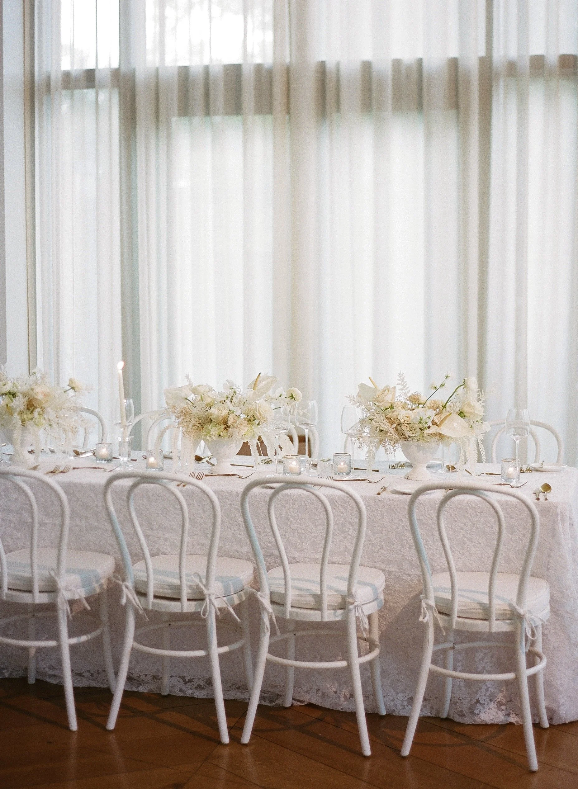 Dewberry ballroom reception with natural window light