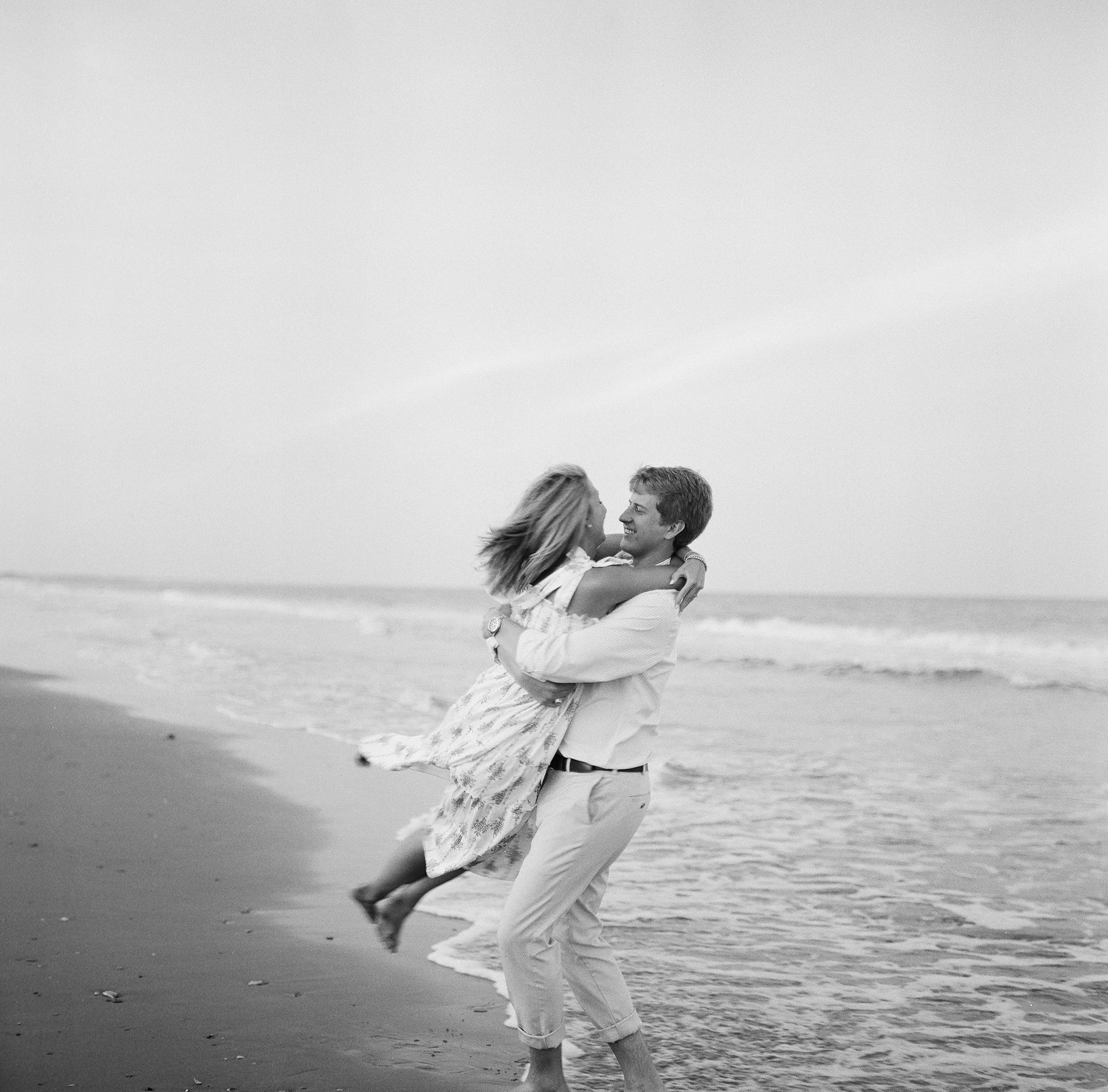 Engagement photos on Sullivan’s Island near Charleston