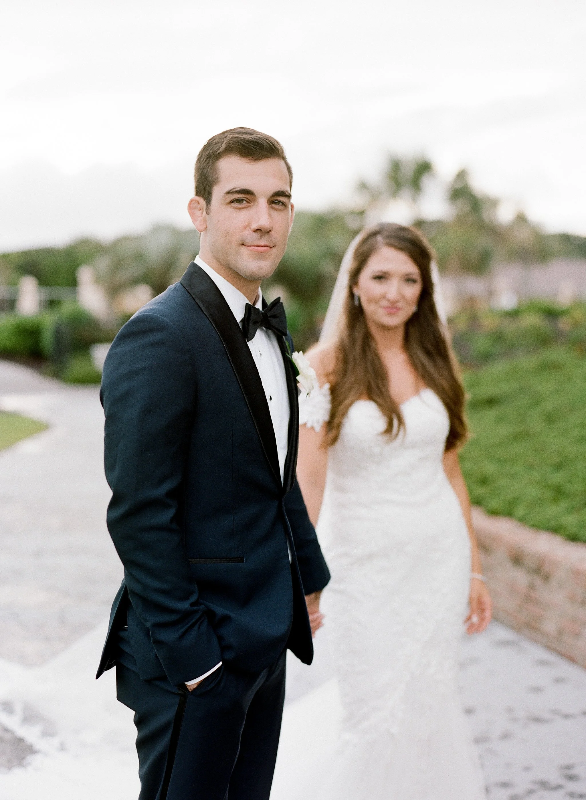 Bride and Groom Portraits on The Sanctuary Kiawah
