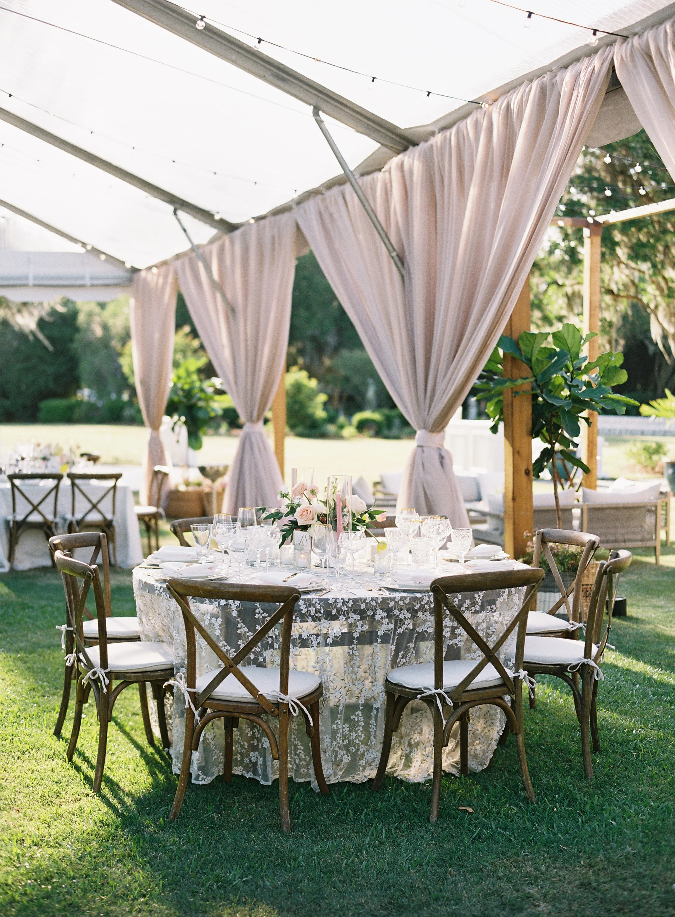 Reception Details at a private wedding reception at Cherokee Plantation in Yemassee, SC