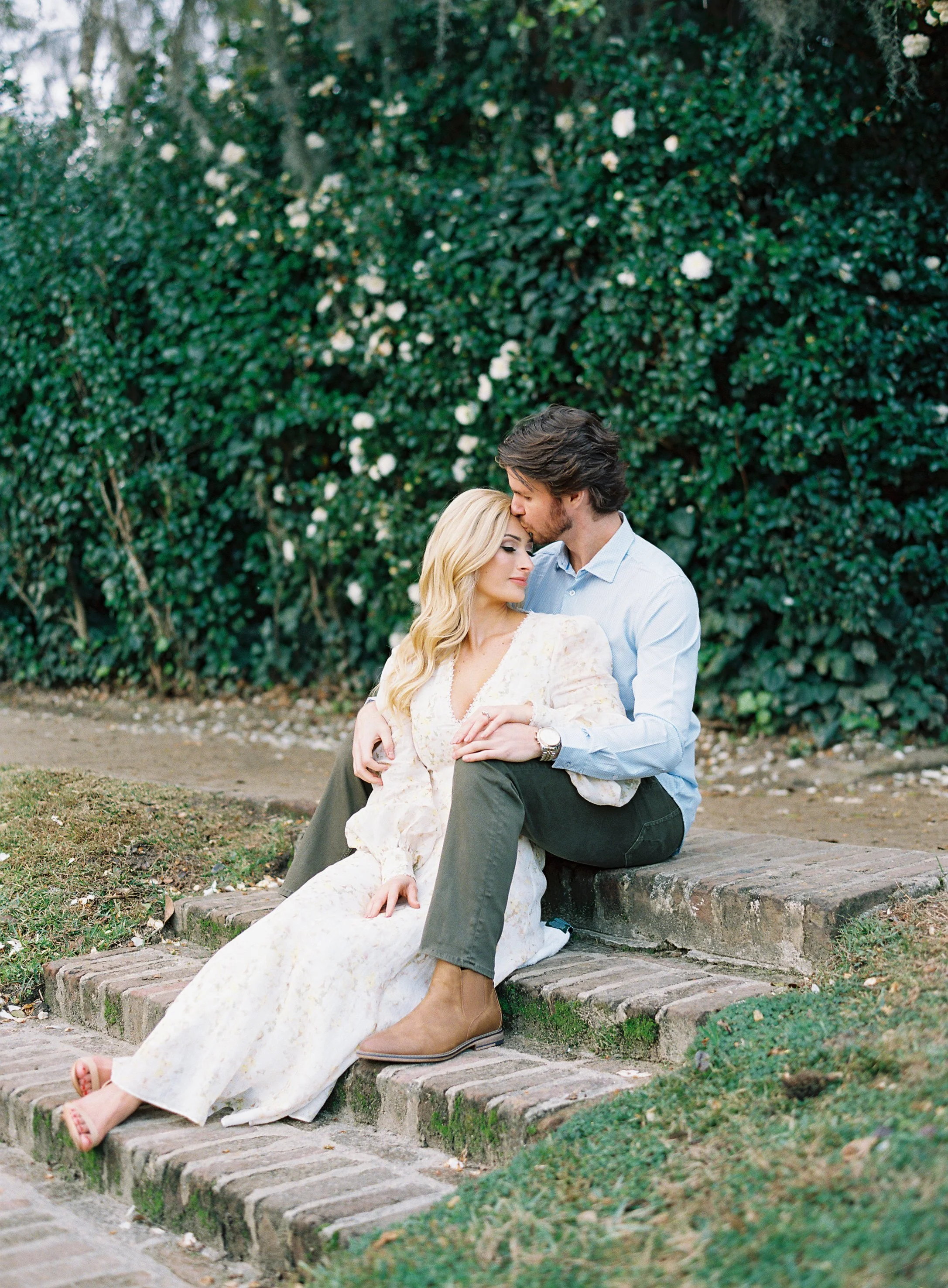 Engagement photos at Middleton Place near Charleston