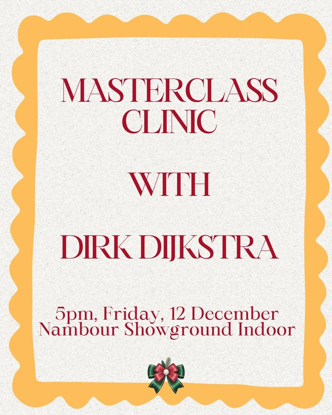 As a true horse enthusiast, we know you&rsquo;ve already galloped through your Christmas shopping, planned that lunch menu, and decorated the tree. 

So, why not take a break from all that preparation and join us at Nambour Showgrounds Indoor on Frid
