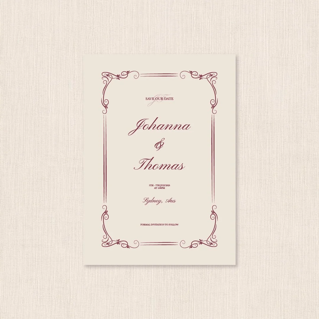the heirloom - save the date