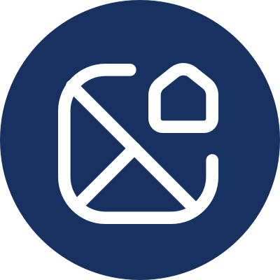 Icon: House with land being divided