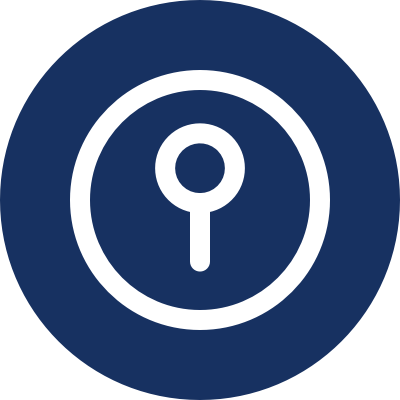 Icon: Location pin inside circle
