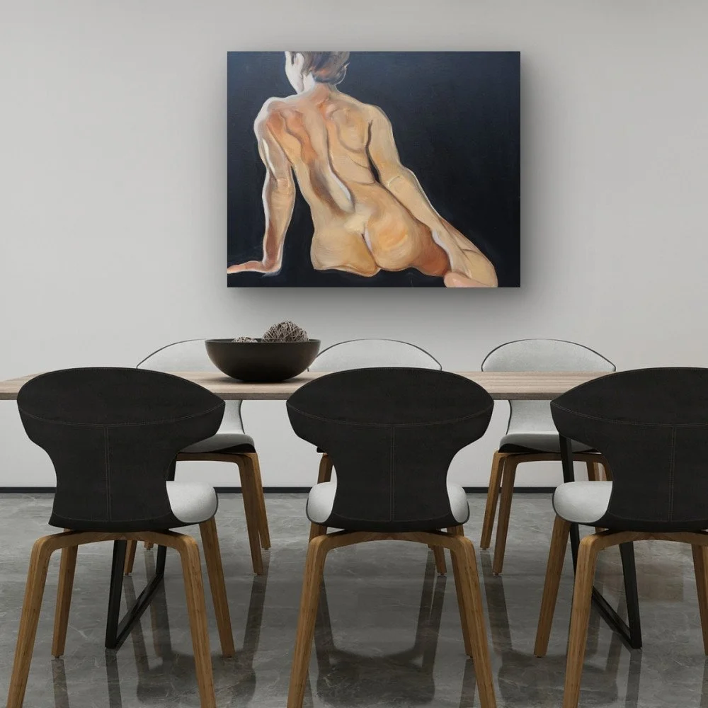 💡 Practical design tip: Lighting changes everything about how art reads in a room. 

Natural light shifts color temperature throughout the day, and most lamps cast warmer or cooler tones than you'd expect. 

When you grab "Back To Black&quo