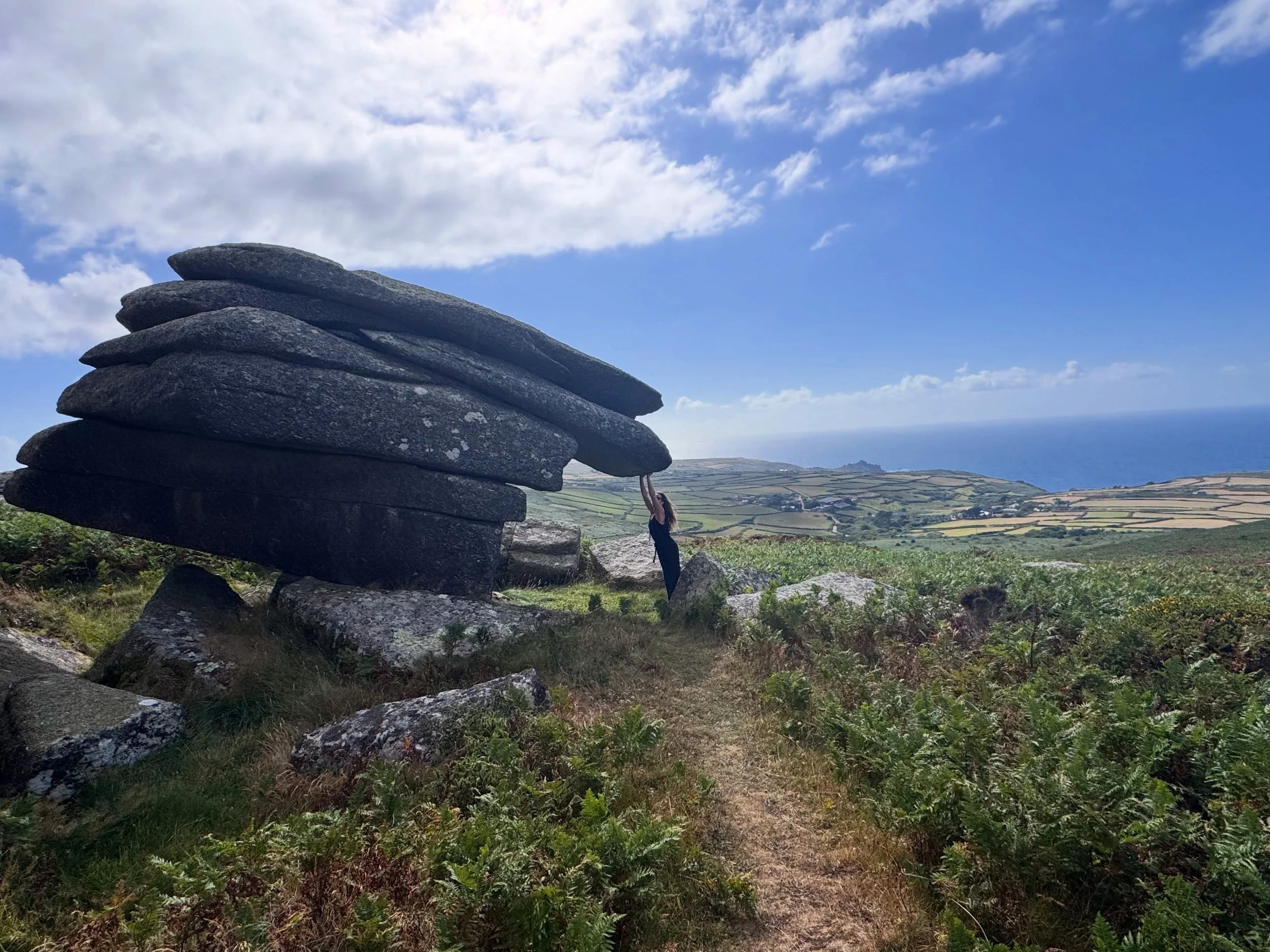On the eve of my birthday in these last hours of 48&hellip;
Being up above the Celtic Sea on the coast of Cornwall has been so nourishing. Discovering this land and its secrets feels like a homecoming. 
I am home hunting. Beach combing 🪮 
I am ready