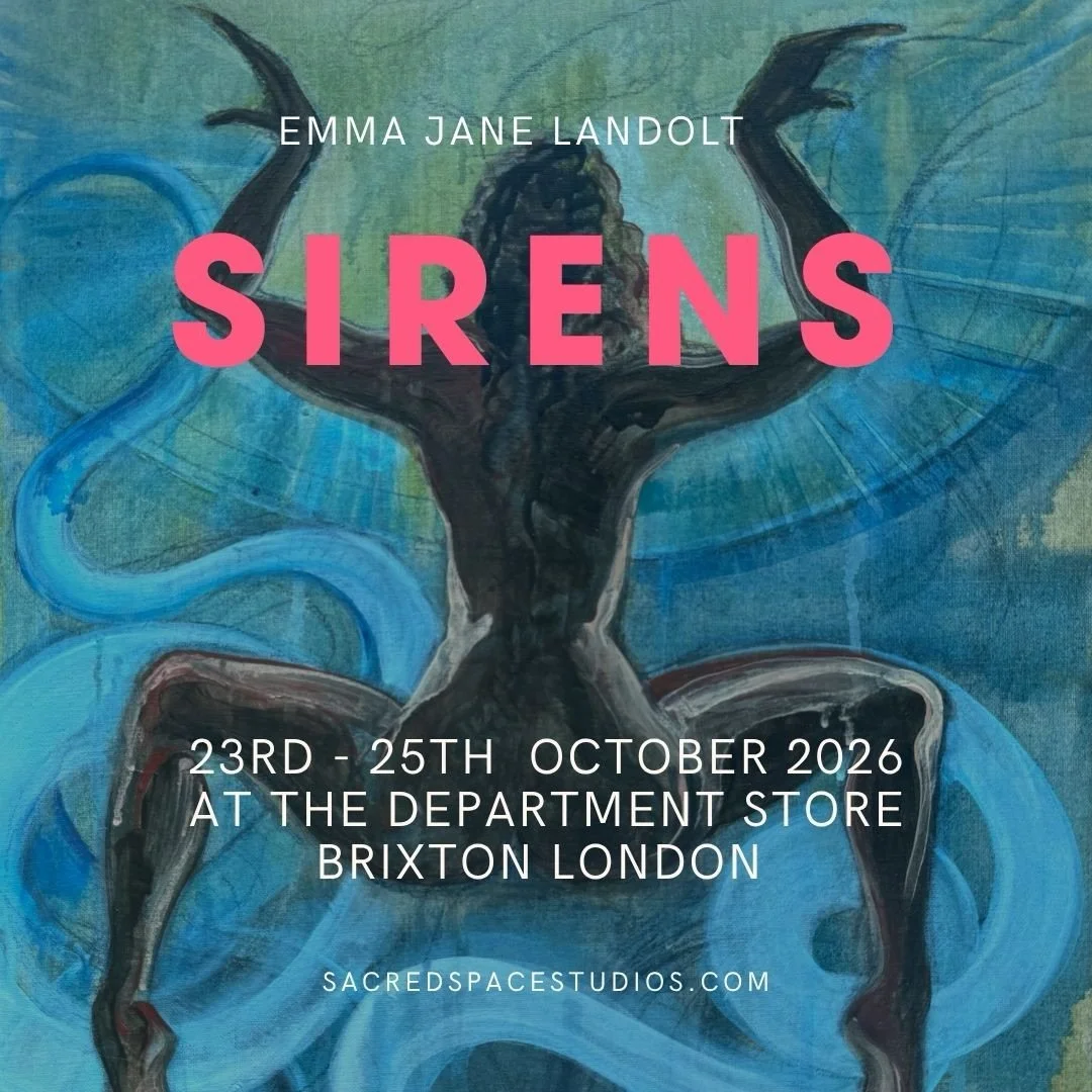 SIRENS 🧜🏾&zwj;♀️
Art, Myth &amp; the Mermaid 

One month to go!
After more than twenty years of painting, dreaming, travelling and exploring the mysteries of the feminine, I am finally bringing this body of work together for its first public exhibi
