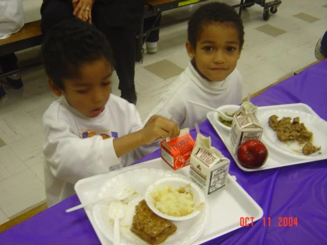 Eamnuel's first school lunch.JPG