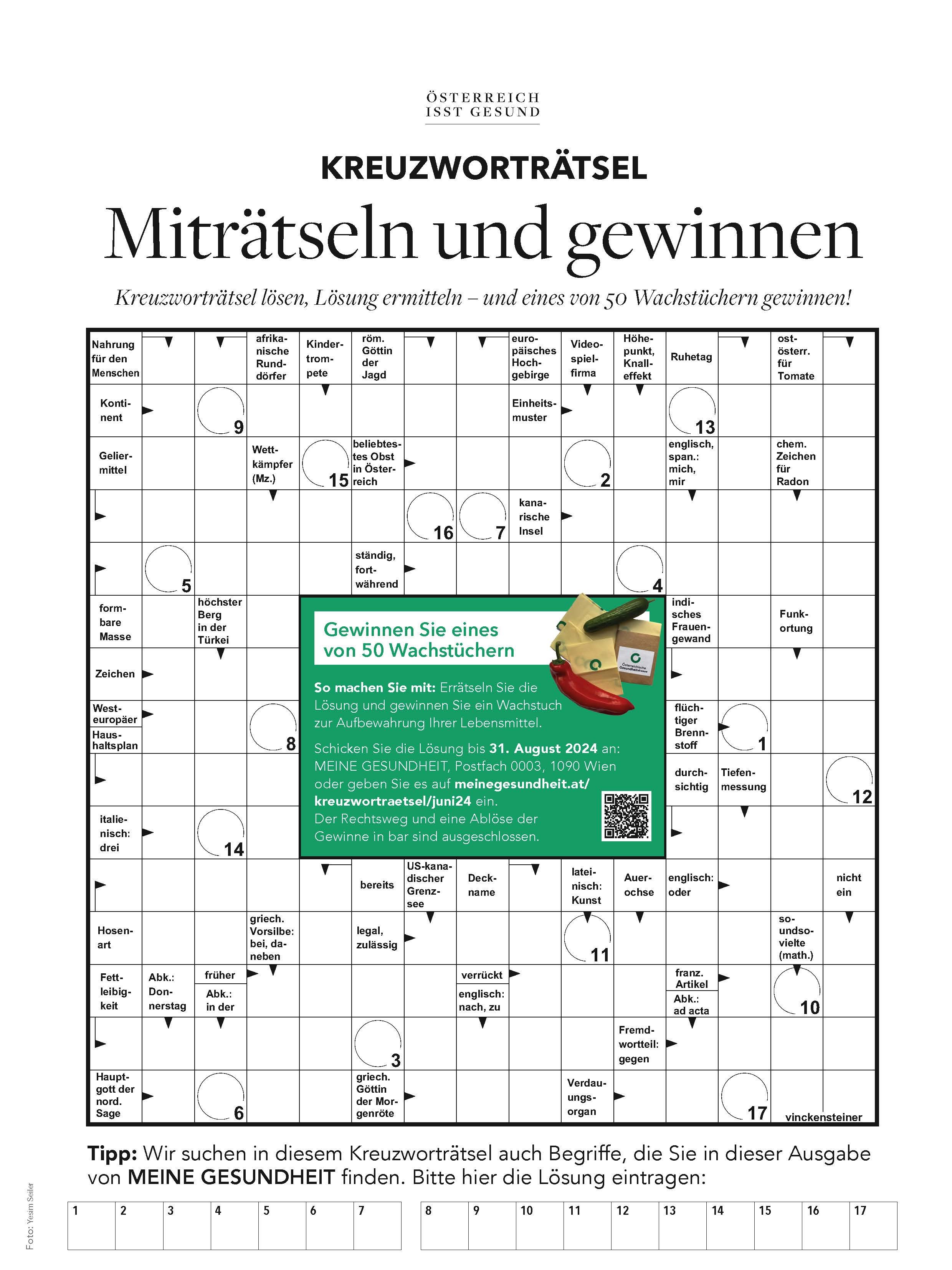 Abwandlung Variante Kreuzwortratsel