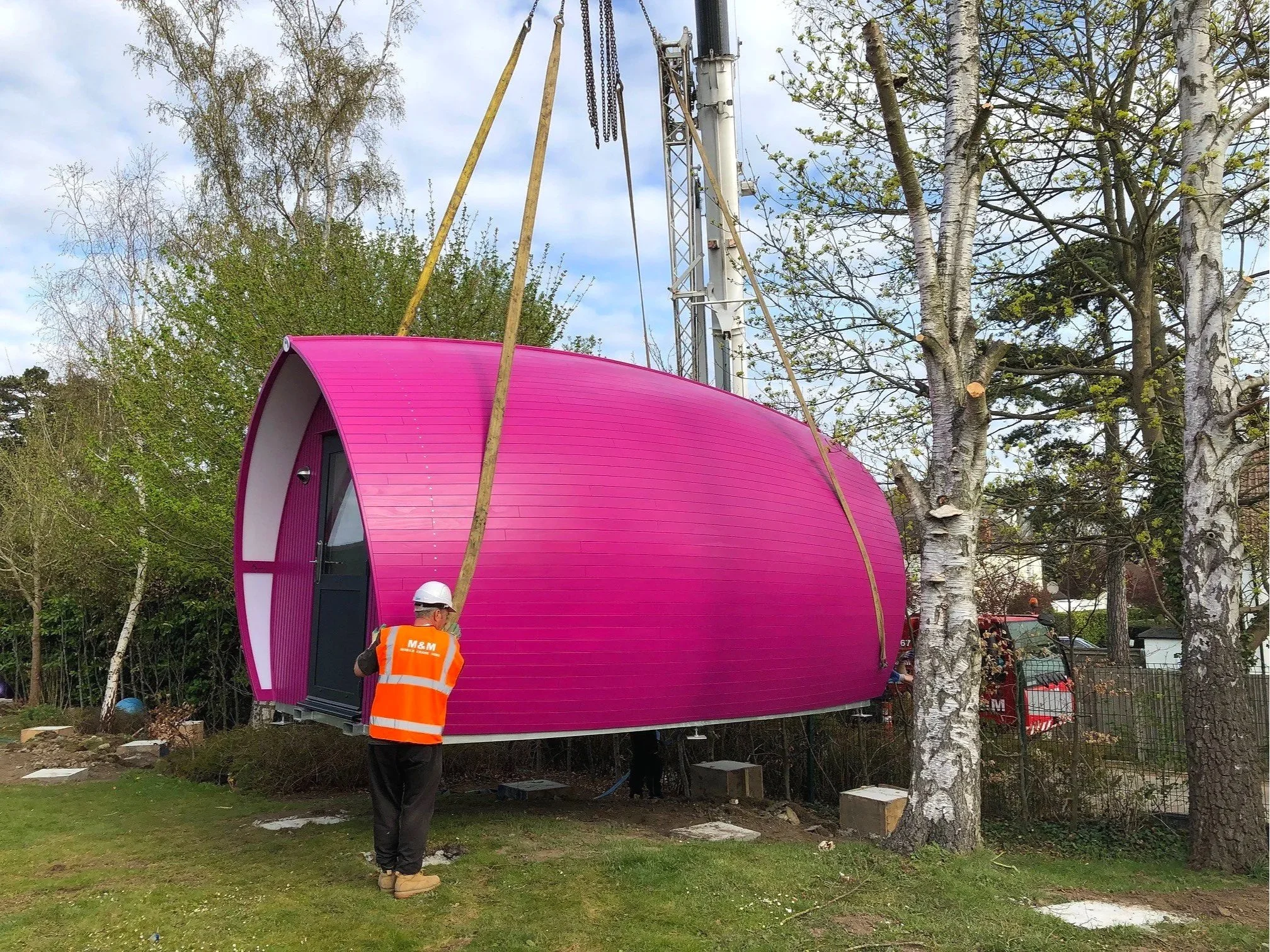 Arcadia EdPod - on a crane