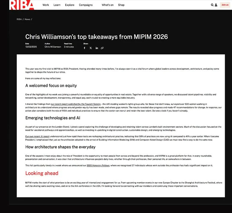RIBA Journal / 13 March 2026