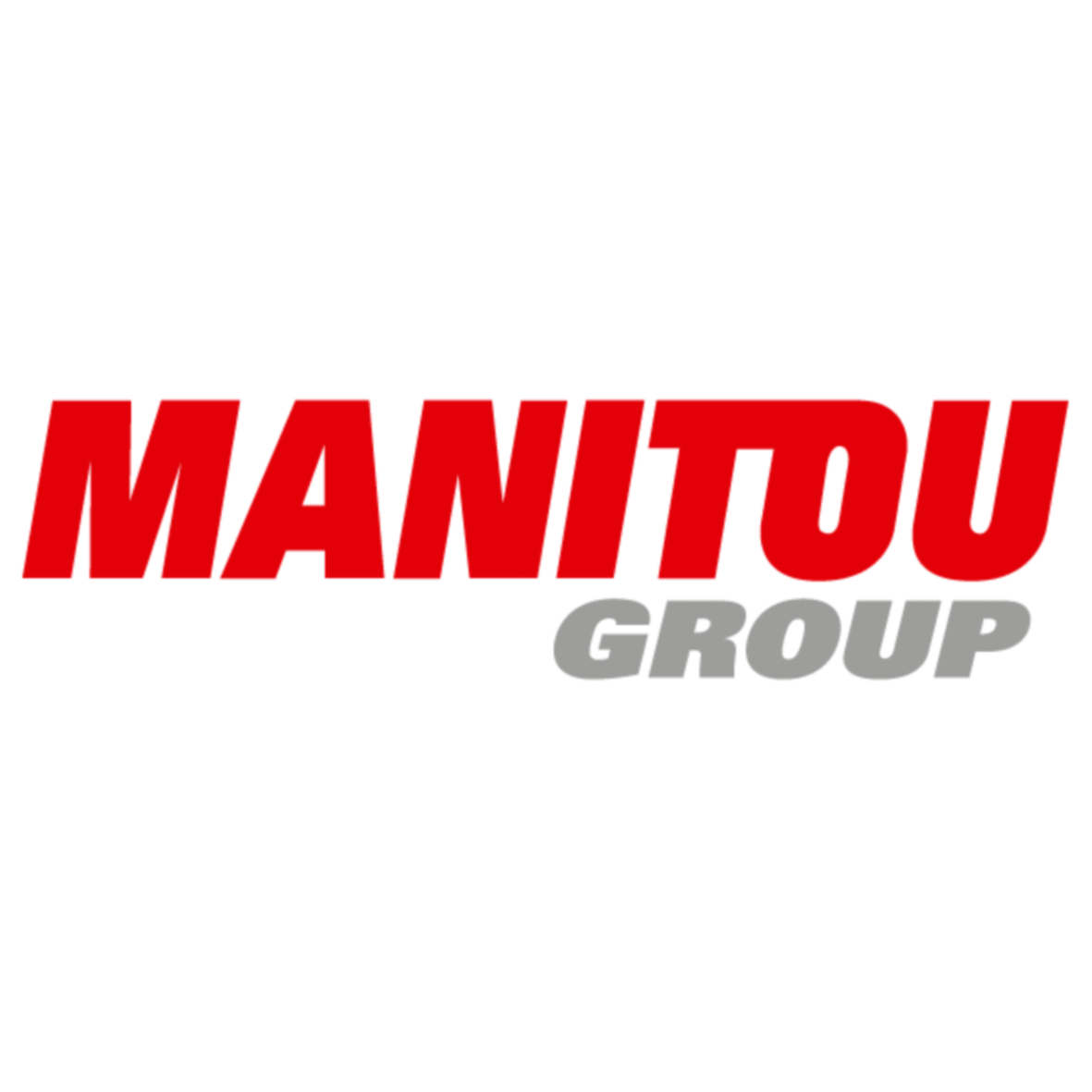 Logo du groupe Manitou avec le texte "MANITOU" en rouge et "GROUP" en gris