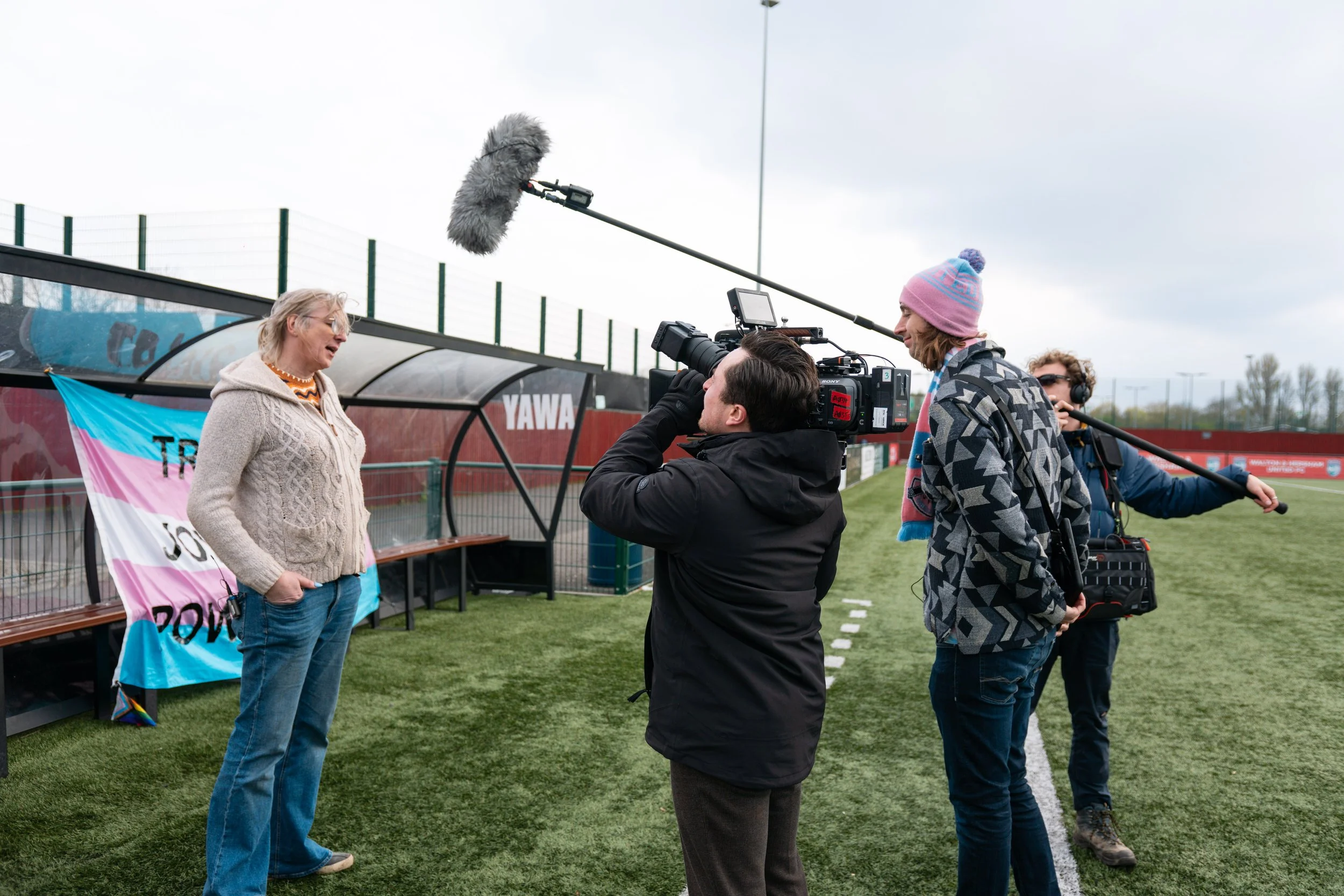 Adam Hudson and Cameron Richards interview Claire on the set of We'll Go Down in History