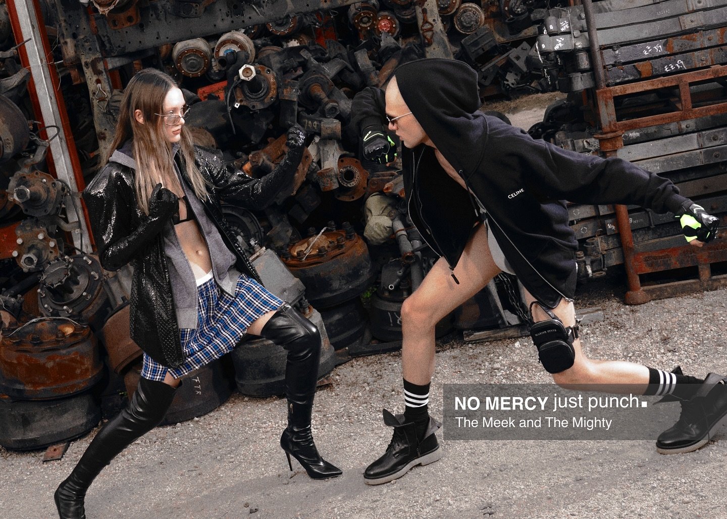 &lsquo;The Meek and The Mighty&rsquo; editorial shoot by @cantbeyourshadow, featuring #XenoFuturist mutated panel dress and #xenogenesis diaper shorts ▸ styled by @getmeloaded 🥊💨

#ANGUSTSUI

Art director | @getmeloaded
Lighting Assistants | @kin_0