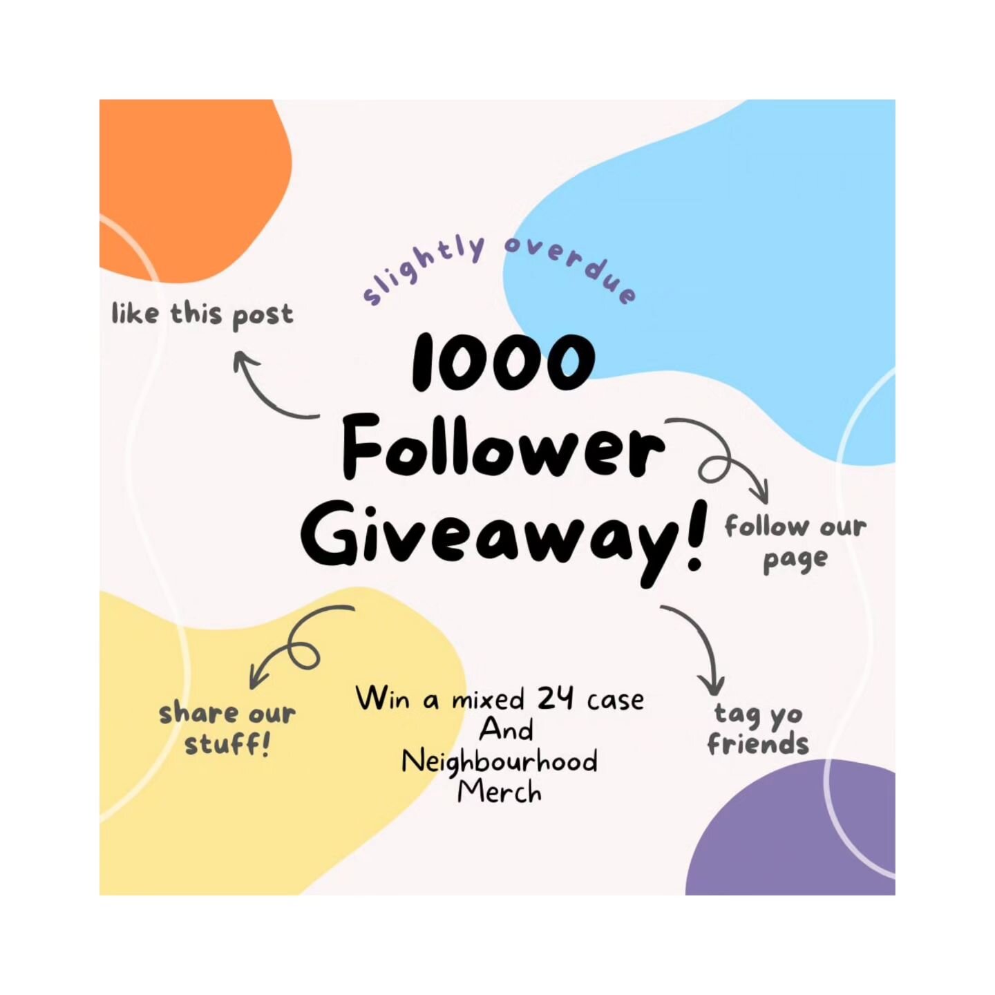 // GIVEAWAY TIME // 1000 FOLLOWERS 🎉

We have reached our first Instagram milestone - 1000 followers 😱 honestly this means so much to our small team and we feel the love! So we wanna give a little summit back 🤩

24 cans are up for grabs &amp; some