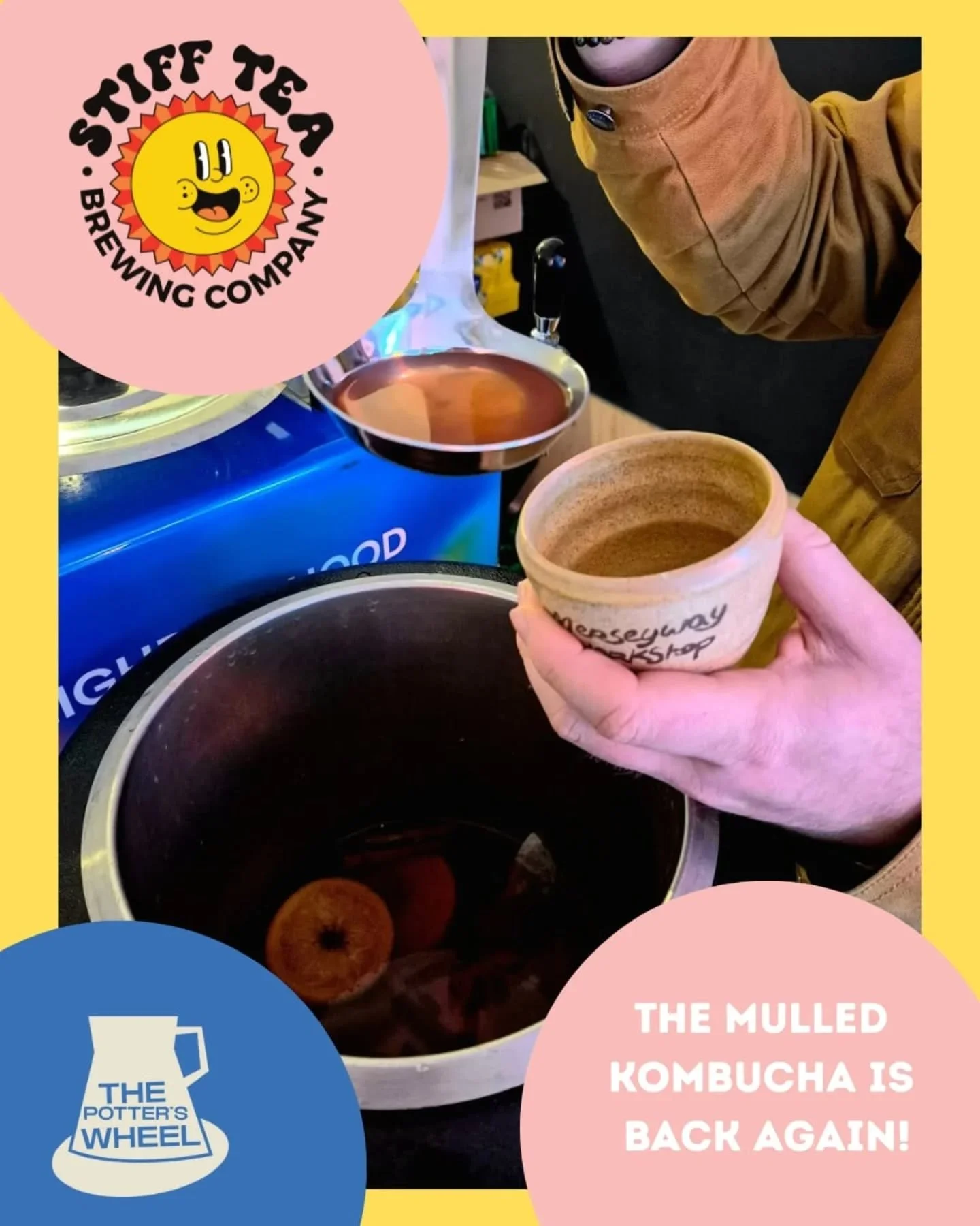 // IT'S BACK //

What a treat! Our own @kottylovesbeer thinking up this mulled kombucha with our buddies over at @stiffteabrew

You heard it here first folks
Mulled hard kombucha is totally a thing.
And it tastes mint 👌

Being served back at the pop