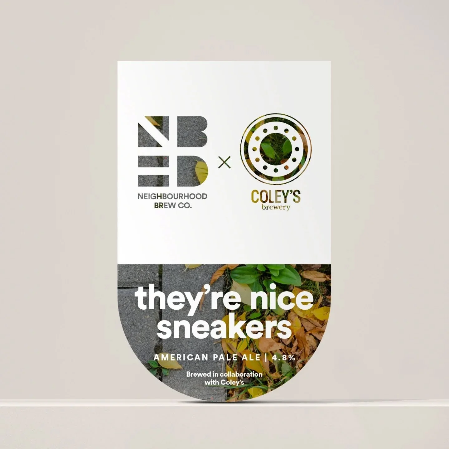 // NBHD x COLEY'S // They're nice Sneakers

Our second collaboration with friends @coleysbrewery Introducing our new 4.8% American Pale Ale! Brewed with Cascade which brings floral grapefruit and pine flavours, while Strata adds passionfruit and dank
