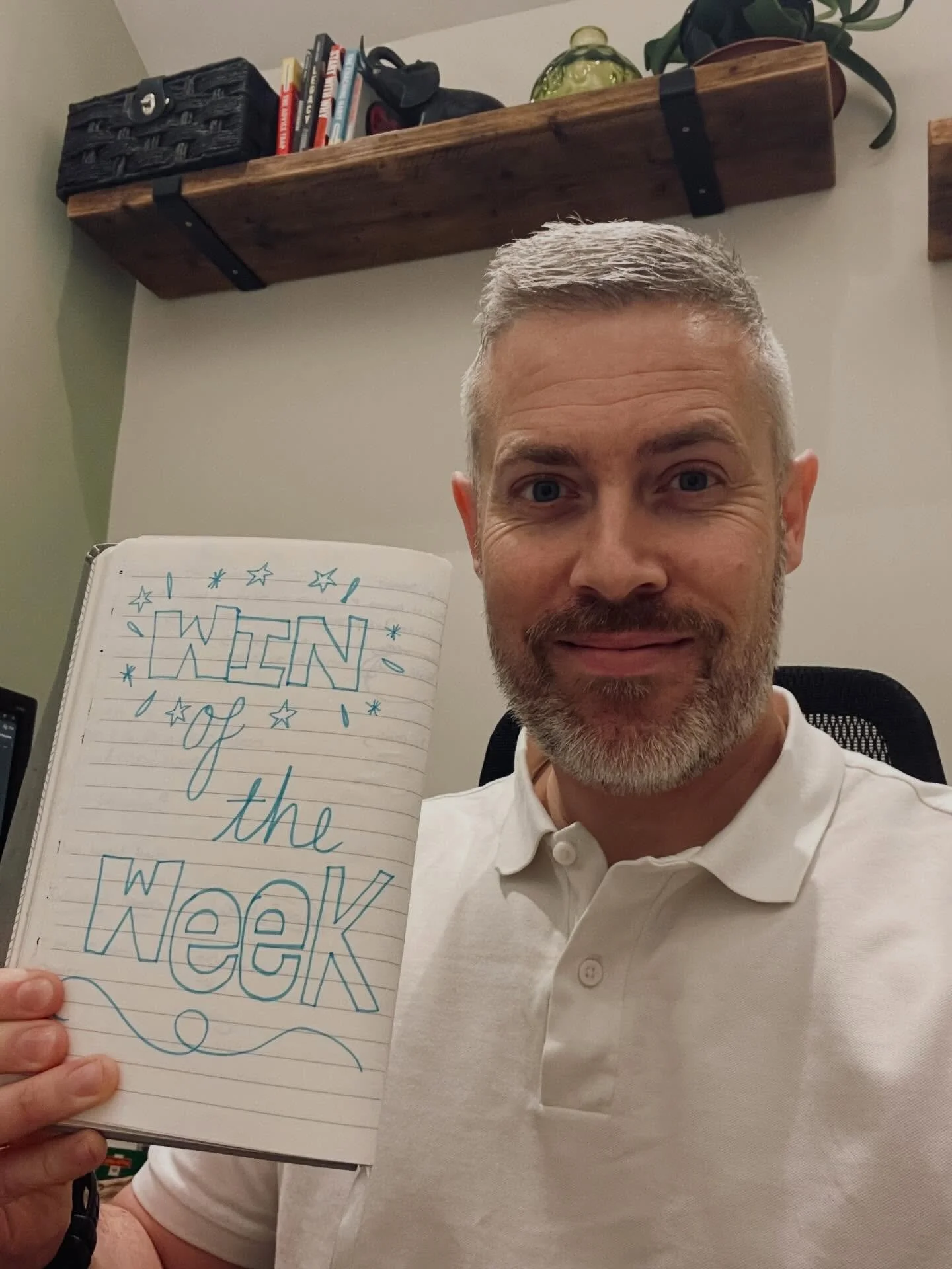 A win from this week.

Yesterday I had a coaching session with a client I&rsquo;ve been working with since January.

At the start of most sessions, I ask a simple question:

&ldquo;What&rsquo;s gone well since we last spoke?&rdquo;

This time, the an