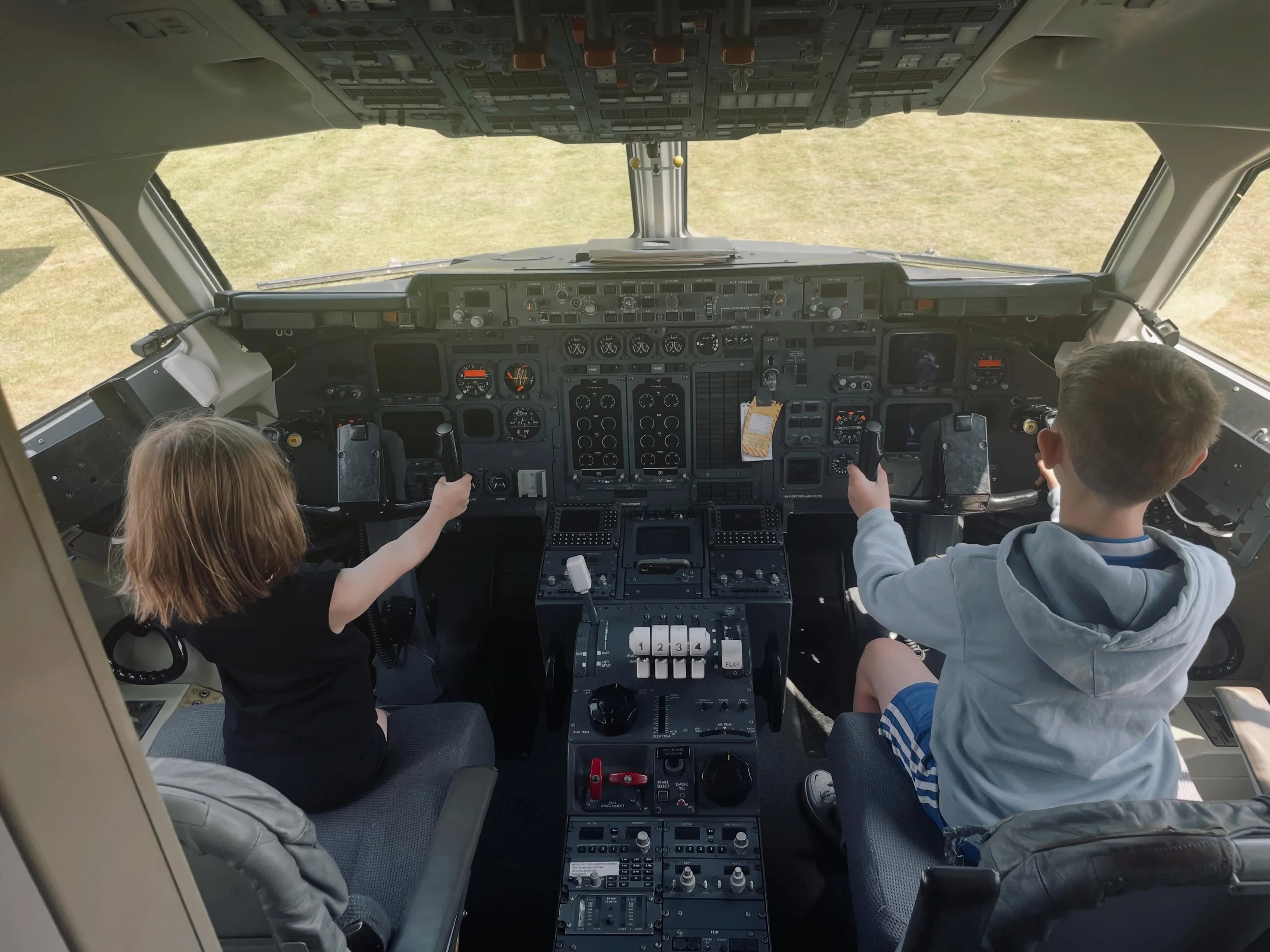 When we&rsquo;re kids, our professional ambitions have zero ceilings. Astronauts, footballers, singers, pilots... it all feels entirely possible. 🚀⚽🎤✈️

Looking at this photo of my two sitting in the cockpit of a decommissioned plane, there was abs