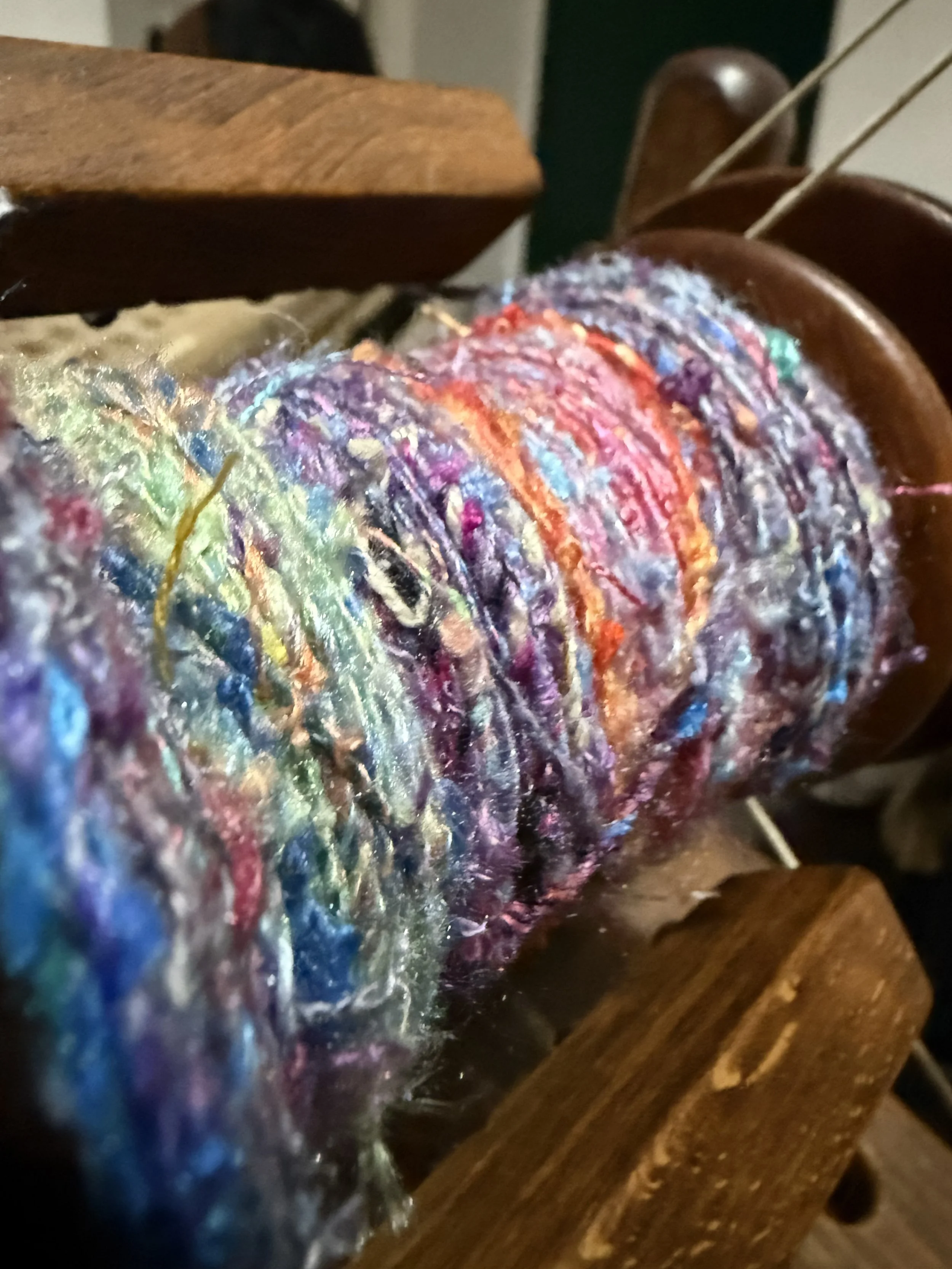 Hand spun yarn to create a zero waste product