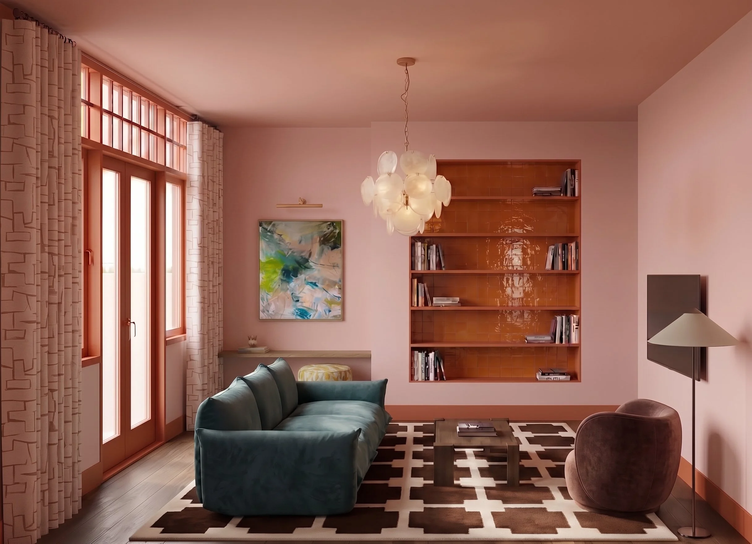 Interieurontwerp Amsterdam woonkamer ontwerp advies foto render