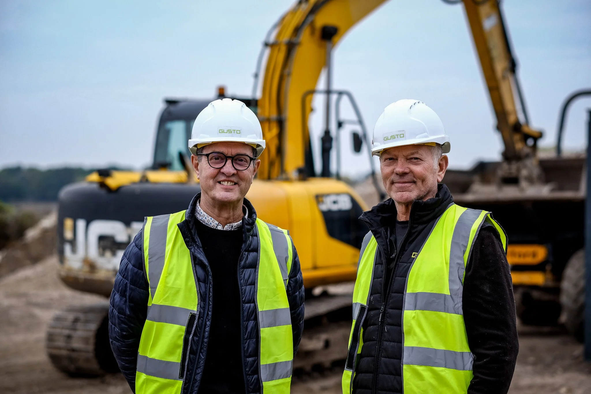 Steff Wright & Jerome Wright, founders of Gusto Construction, Newark, stood on a Gusto Construction site.