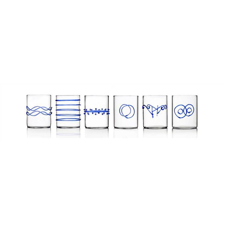 Deco Blue | Set of 6 Water Glasses