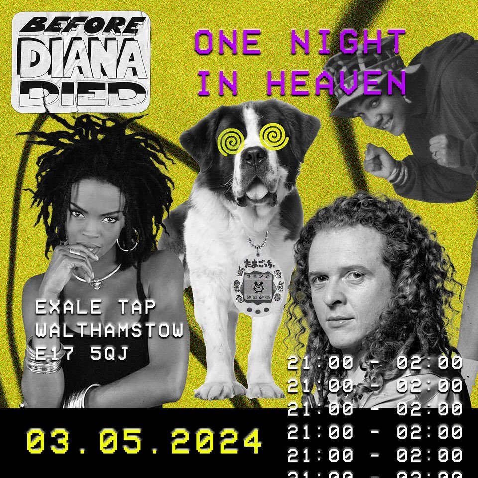 TAKE ME BACK&hellip;

To the 90s with @beforedianadied Friday 5th May, kick of the long holiday weekend with a smorgasbord of tunes from the 90s ranging from trip hop to britpop

Book a table/ dancing pew via link in bio. Free entry