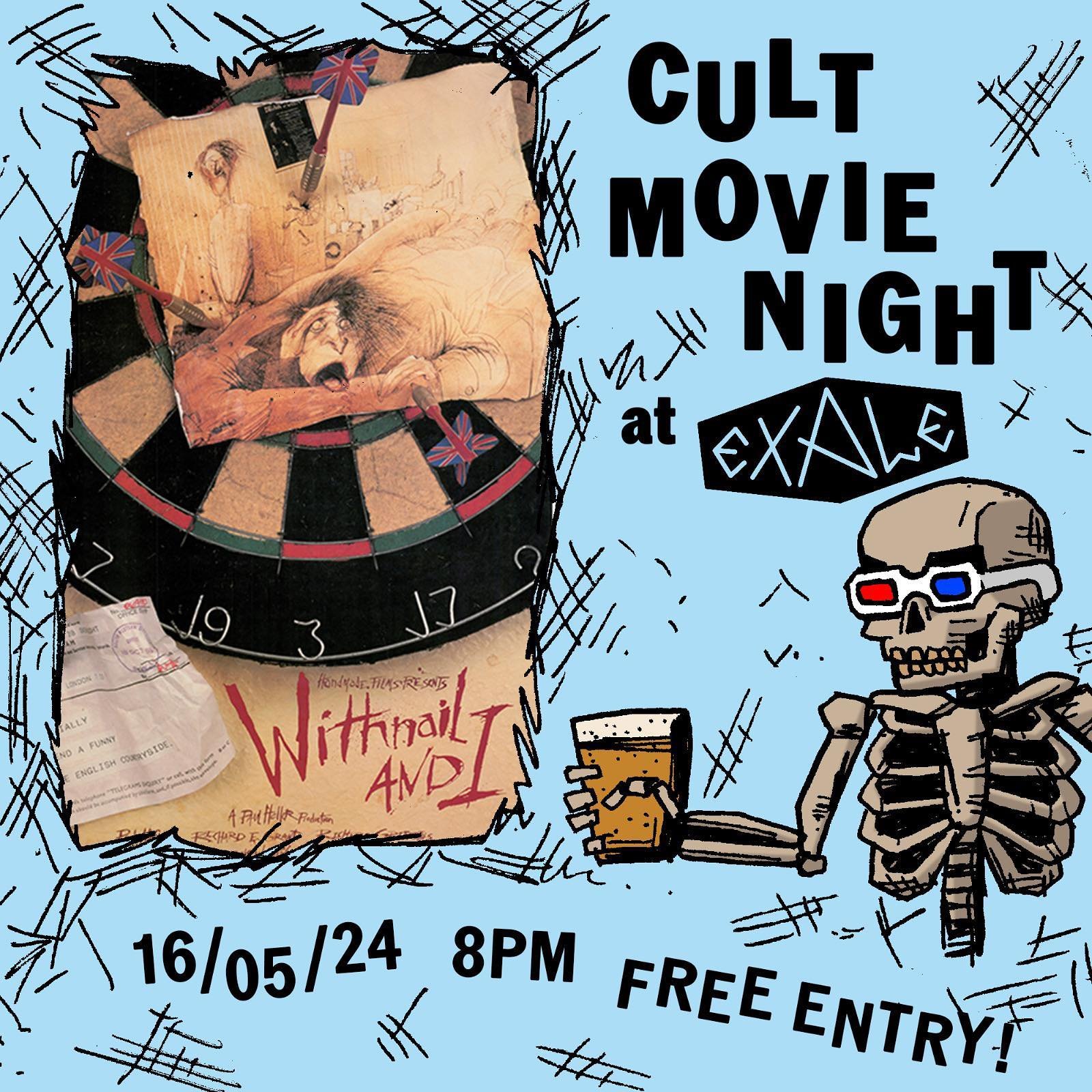 Cult move night returns to Exale Taproom NEXT WEEK! This time we&rsquo;re screening classic British comedy WITHNAIL &amp; I (1987), starring Richard E Grant and Paul McGann. On the 16th of May you can come and enjoy one of the most quotable films of 