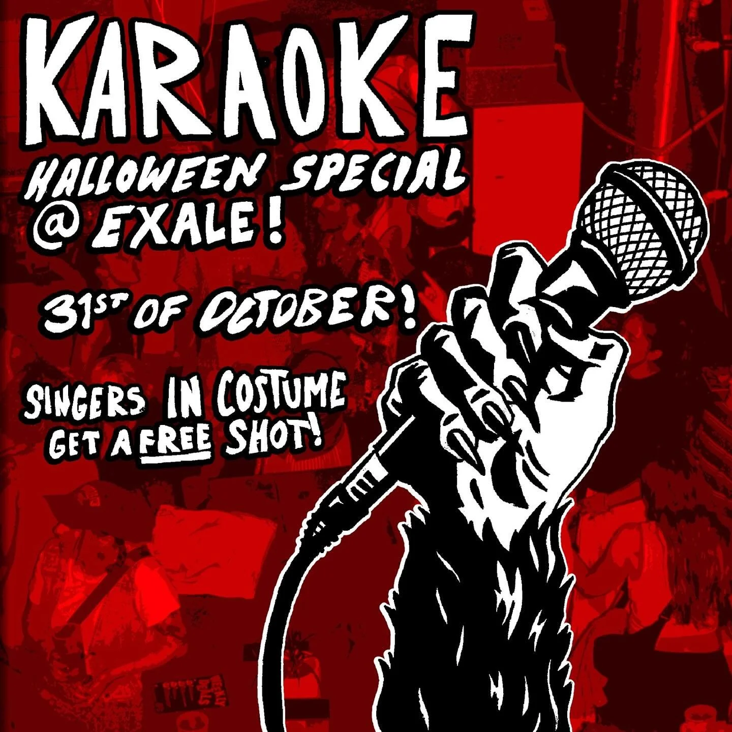 Come down to Exale for our Karaoke Halloween Special! If you perform in fancy dress, you&rsquo;ll get a free shot! So I expect to see everyone in fancy dress, it is All Hallow&rsquo;s Eve after all!

🎤💀🎤