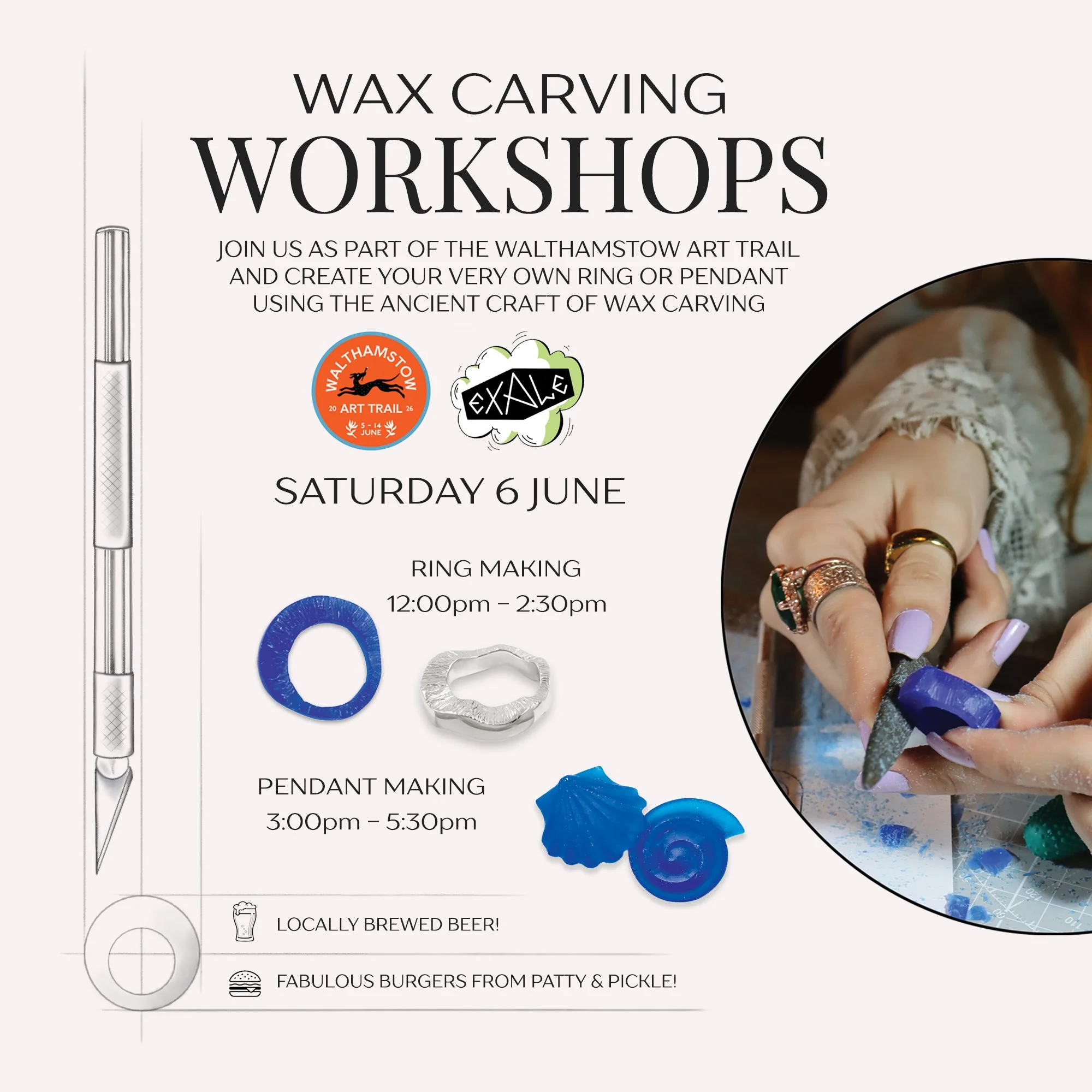 Walthamstow Arts trail Wax carving