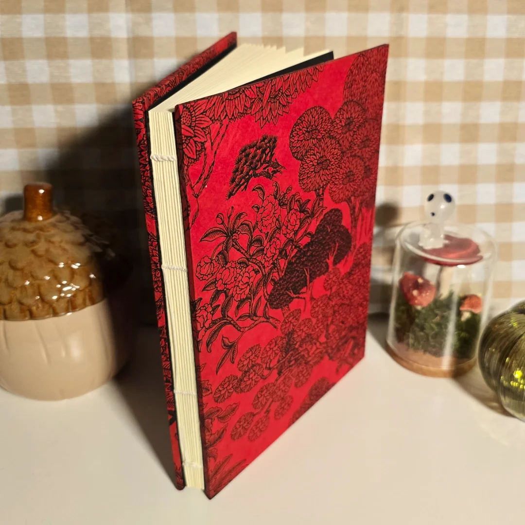 Carnet A5 fait-main "Rouge de Chine" — pièce unique