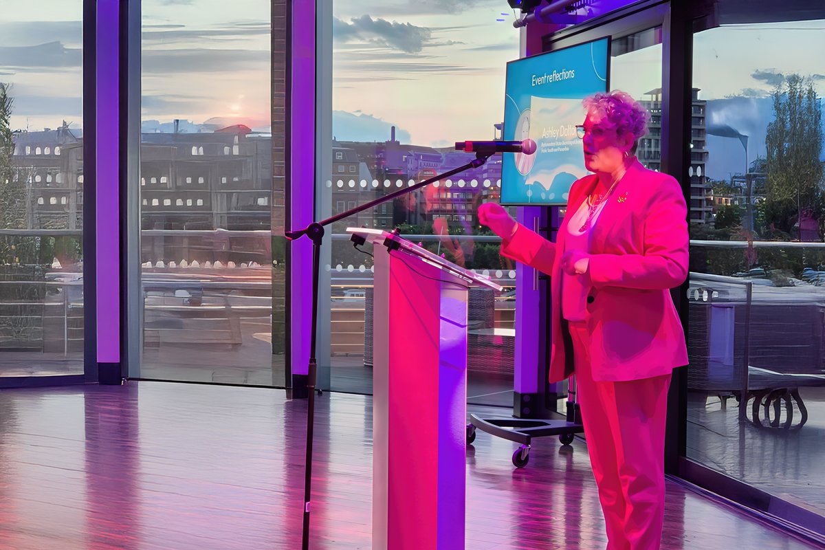 Ashley Dalton MP speaks at ‘Healthcare – Shaping our Future’ event at the National Theatre.