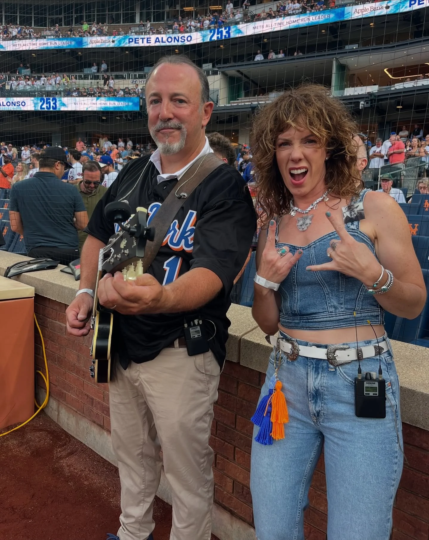 #nailedit Could not have imagined a better partner for this event! Life works in mysterious ways, and @rideseacliff (Joe Ciampa) is never afraid to show up! Neither of us could have believed we would be @citifield today performing the #ssb but there 