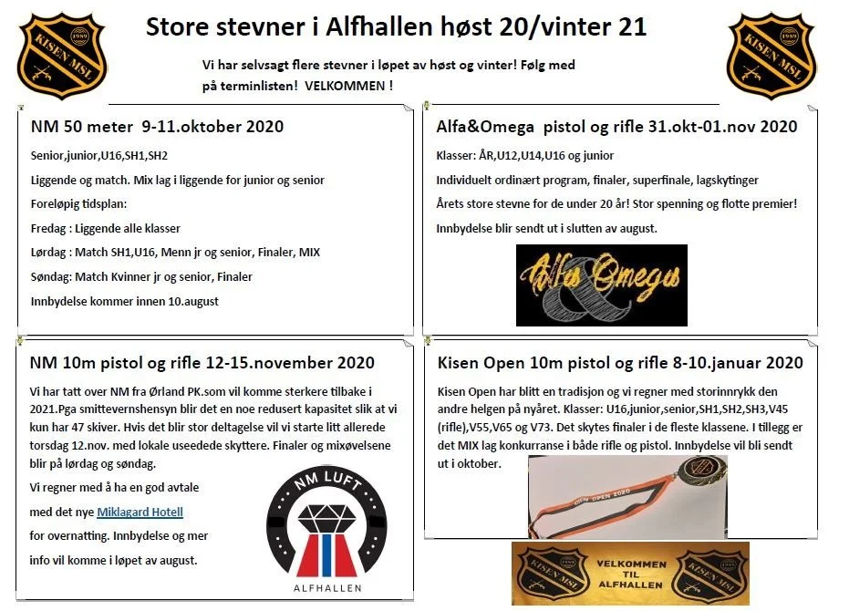 Mange arrangementer i Alfhallen i høst