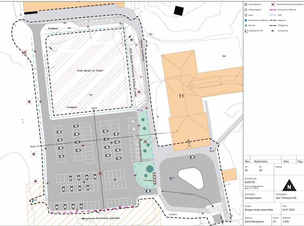 Snart blir det asfaltert parkeringsplass