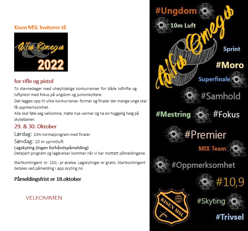 Innbydelse Alfa&amp;Omega 2022