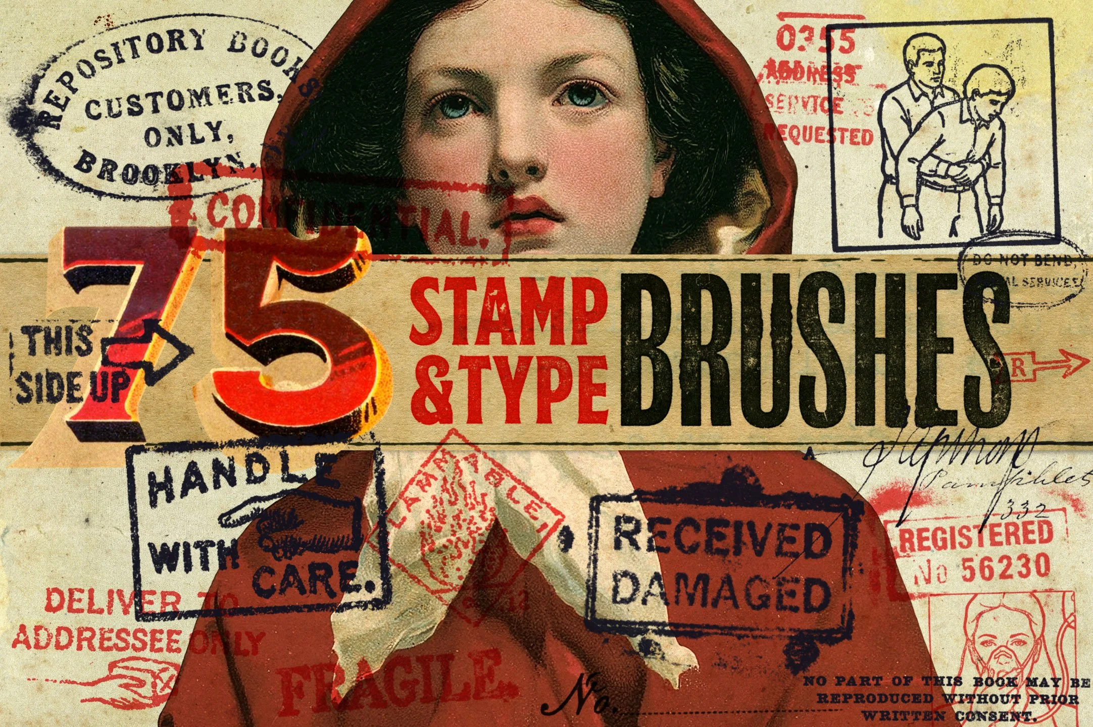 Vintage Stamp &amp; Type Brushes
