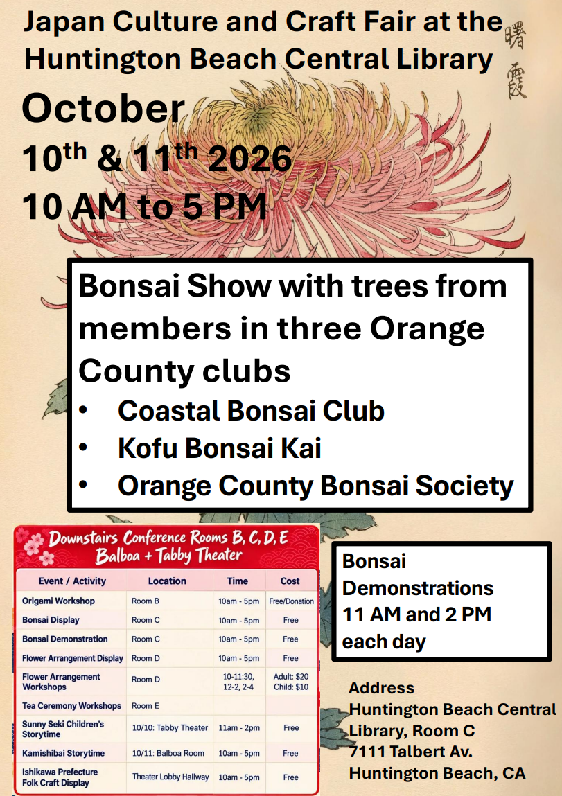 Japan Cultural and Craft Fair at Huntington Beach Central Library