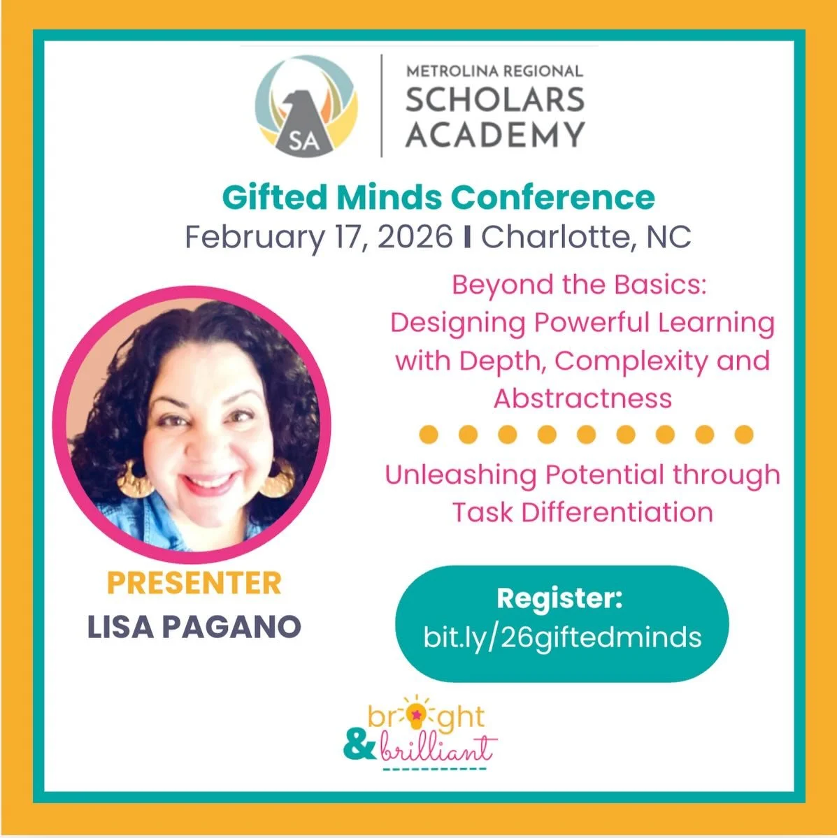 💡I am thrilled to be part of this year&rsquo;s Gifted Minds Conference at @scholarsacademy in Charlotte, NC! 
-
🌟I am whipping up 2 engaging, interactive sessions that will take instruction to the next level. 
-
💻Registration is FREE and seats are