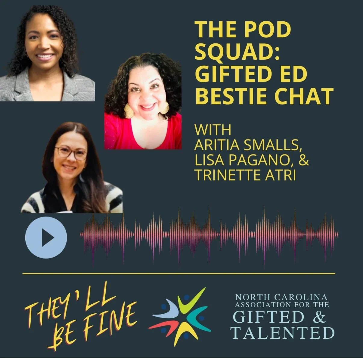 🎙️Did you know I co-host &amp; co-produce the podcast @theyllbefine through my work with @ncgifted ?
-
🎉 I have enjoyed connecting with so many educators and professionals who are as passionate about #gifted education as I am! I also get to work wi